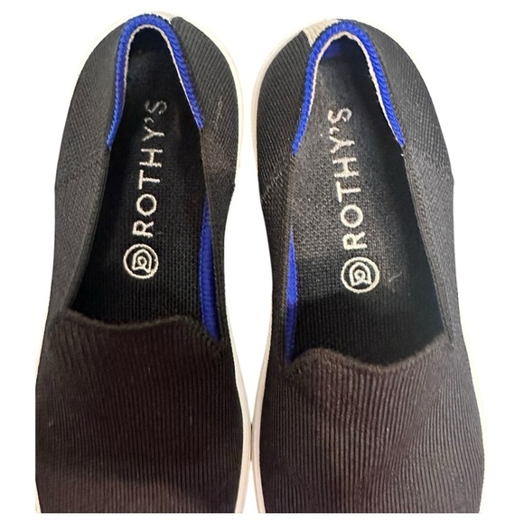 Rothy's Original Slip On Sneaker Womens Black Comfort Shoe, Sz 6 - Picture 3 of 7